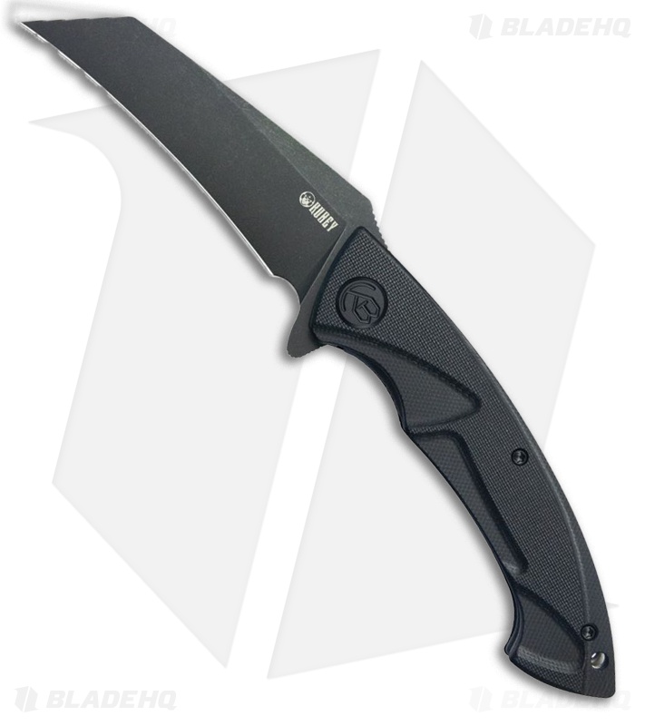 Kubey Anteater Liner Lock Knife Black G-10 (3.5" Black SW D2)