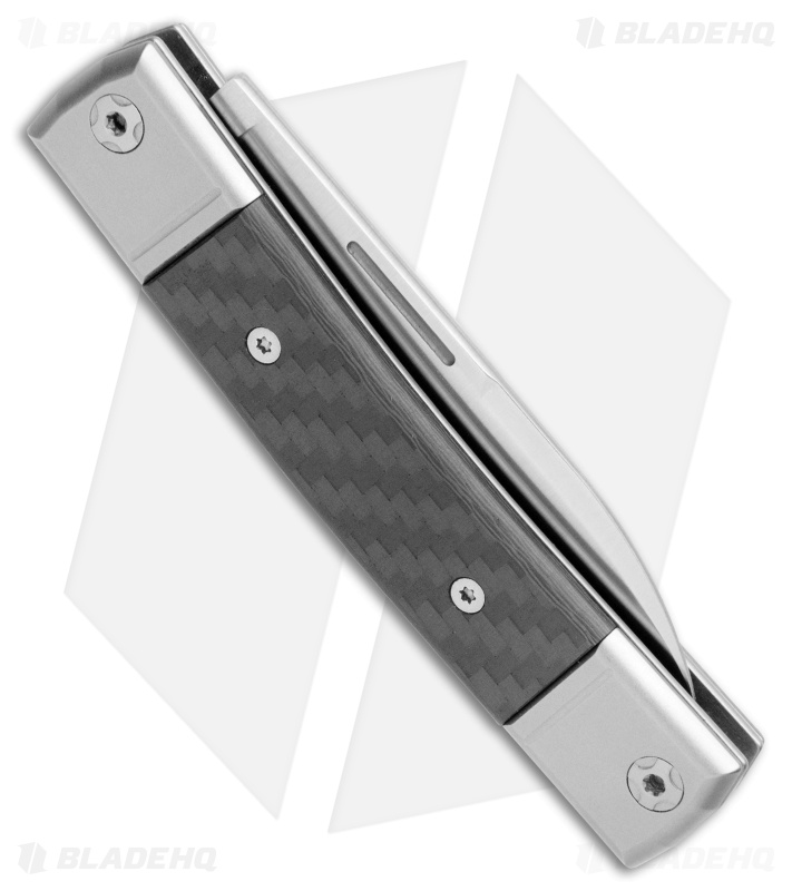 LionSteel BestMan 2 Drop Point Traditional Slip Joint Knife Carbon Fiber