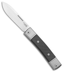 LionSteel BestMan 2 Drop Point Traditional Slip Joint Knife Carbon Fiber