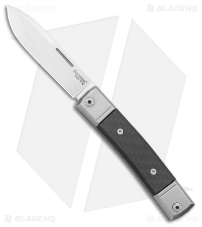 LionSteel BestMan 2 Drop Point Traditional Slip Joint Knife Carbon Fiber