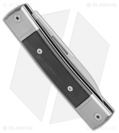 LionSteel BestMan 2 Drop Point Traditional Slip Joint Knife Ebony Wood