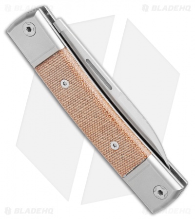 LionSteel BestMan 2 Traditional Slip Joint Knife Natural Micarta (2.875" Satin)