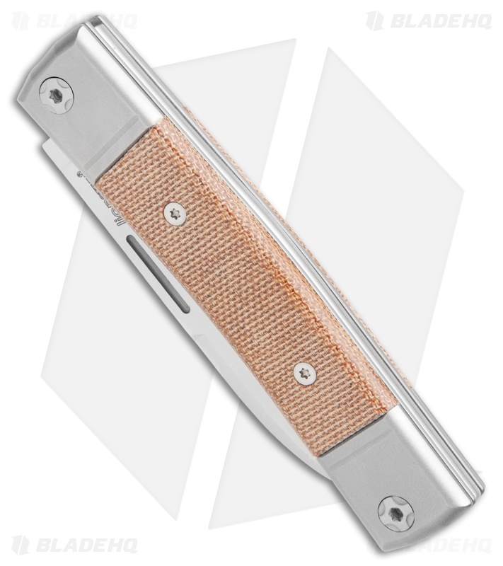 LionSteel BestMan 2 Traditional Slip Joint Knife Natural Micarta (2.875" Satin)