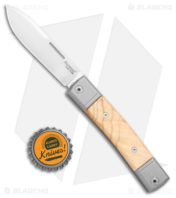 LionSteel BestMan 2 Drop Point Traditional Slip Joint Knife Olive Wood
