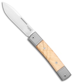 LionSteel BestMan 2 Drop Point Traditional Slip Joint Knife Olive Wood