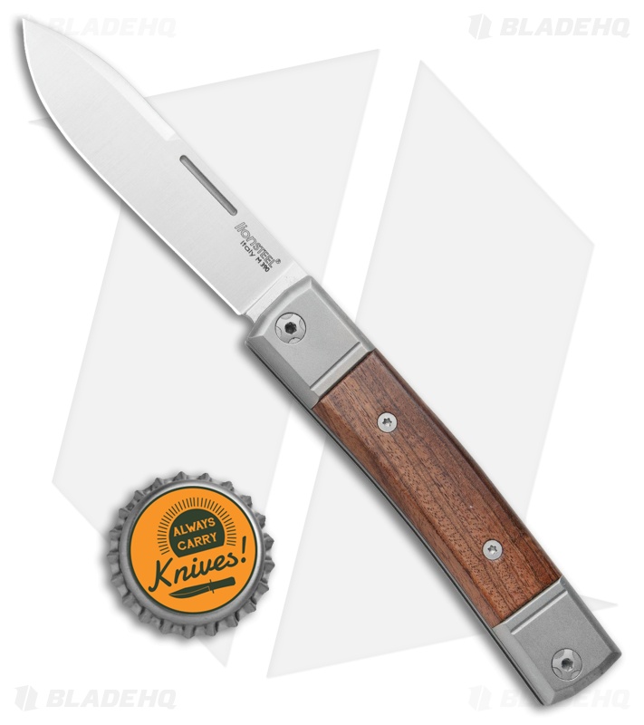 LionSteel BestMan 2 Drop Point Traditional Slip Joint Knife Santos Wood