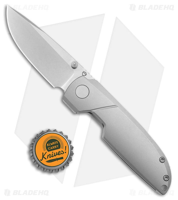 Matsey Basilisk Frame Lock Knife Stonewashed Titanium (3" SW)
