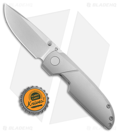 Matsey Basilisk Frame Lock Knife Stonewashed Titanium (3" SW)
