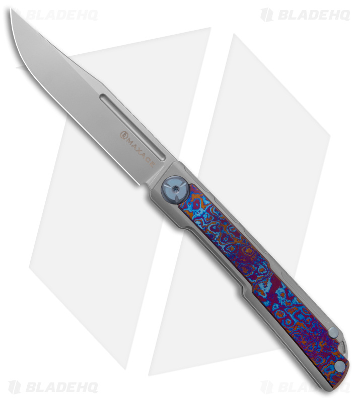 Maxace Albatross Slip Joint Knife Timascus MALB02 - Blade HQ