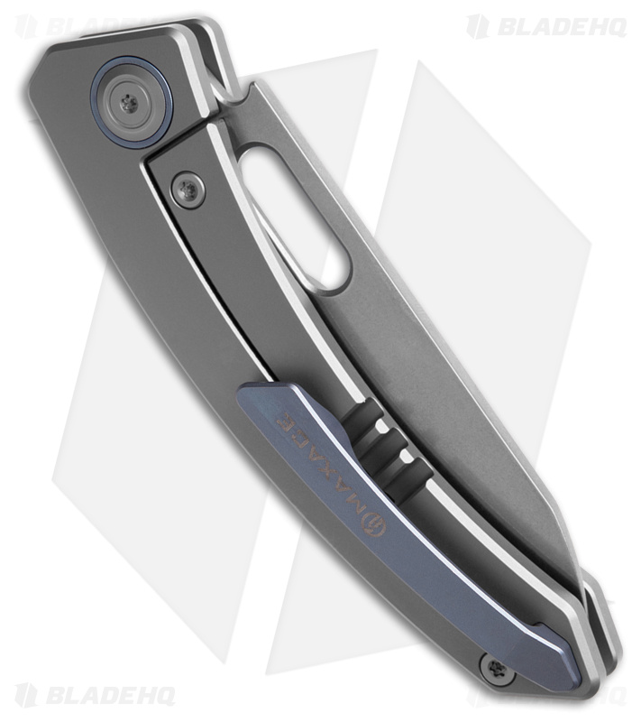 Maxace Black Mirror Knife Gray Titanium/CF M15A - Blade HQ