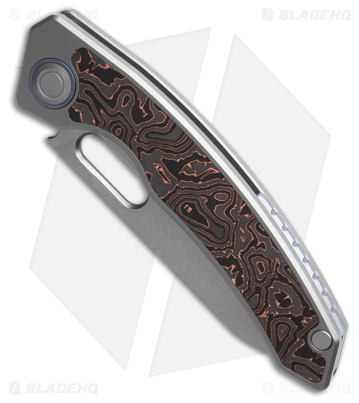 Maxace Black Mirror Knife Gray Titanium/CF M15A - Blade HQ