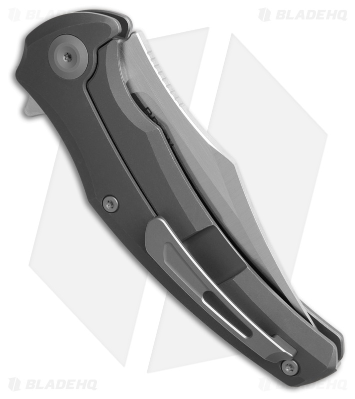 Maxace Orion MagnaCut Frame Lock Knife Stonewash Titanium (3.7" Satin) M23B