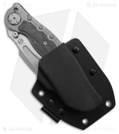 Maxace Vortex M04A Frame Lock Knife Black Swirled CF (5.375" SW)