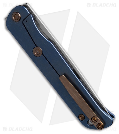 Medford T-Bone Tanto Frame Lock Knife Blue Titanium/Mosaic Inlay (4" SW)