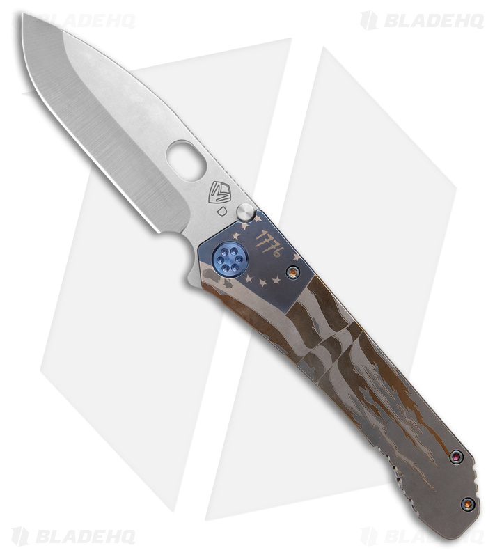 Medford 187DP Knife Tattered American Flag Ti - Blade HQ