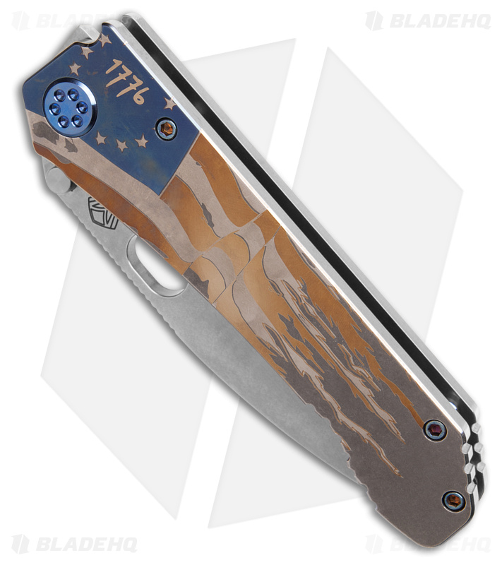 Medford 187DP Knife Tattered American Flag Ti - Blade HQ