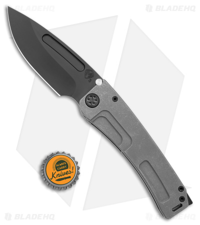 Medford Marauder-H Frame Lock Knife Tumbled Ti w/ PVD Hardware (3.75" Black 3V)