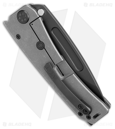 Medford Marauder-H Frame Lock Knife Tumbled Ti w/ PVD Hardware (3.75" Black 3V)