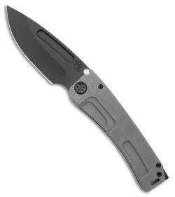 Medford Marauder-H Frame Lock Knife Tumbled Ti w/ PVD Hardware (3.75" Black 3V)