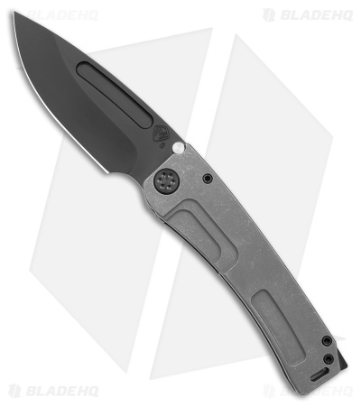 Medford Marauder-H Frame Lock Knife Tumbled Ti w/ PVD Hardware (3.75" Black 3V)