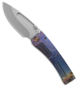 Medford Marauder-H Frame Lock Knife Solar Flare Titanium (4.25" Stonewash) MKT