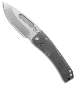 Medford Slim Midi Marauder Frame Lock Knife Tumbled Titanium (3.625" Satin)