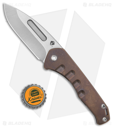 Medford Praetorian Slim Frame Lock Knife Bronze Ano Drop Point (3.3" Stonewash)