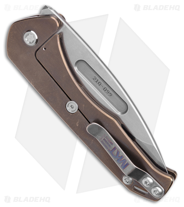 Medford Praetorian Slim Frame Lock Knife Bronze Ano Drop Point (3.3" Stonewash)