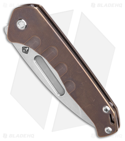 Medford Praetorian Slim Frame Lock Knife Bronze Ano Drop Point (3.3" Stonewash)
