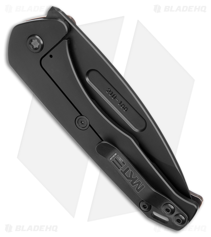 Medford Praetorian Slim Frame Lock Flamed / PVD Hardware (3.3"  Black PVD)