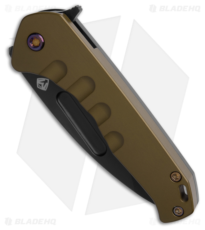 Medford Praetorian Swift FL Flipper Frame Lock Knife Yellow Aluminum (3.3" PVD)