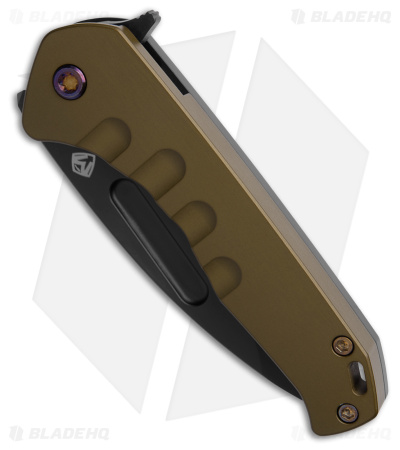 Medford Praetorian Swift FL Flipper Frame Lock Knife Yellow Aluminum (3.3" PVD)