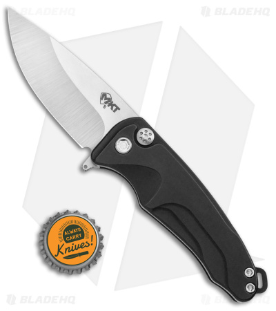 Medford Smooth Criminal Plunge Lock Flipper Knife Black (3" Tumbled)