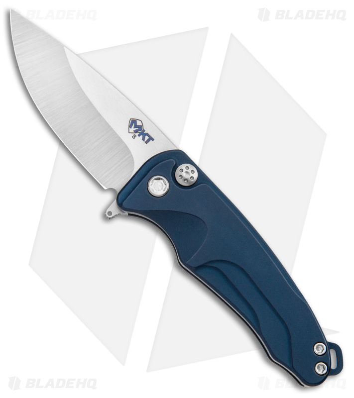 Medford Smooth Criminal Plunge Lock Flipper Knife Blue (3" Tumbled)