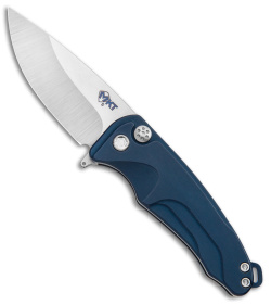 Medford Smooth Criminal Plunge Lock Flipper Knife Blue (3" Tumbled)