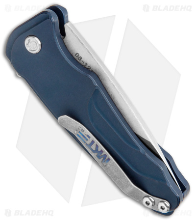 Medford Smooth Criminal Plunge Lock Flipper Knife Blue (3" Tumbled)