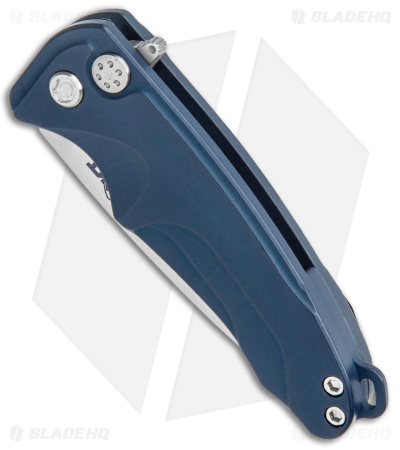 Medford Smooth Criminal Plunge Lock Flipper Knife Blue (3" Tumbled)