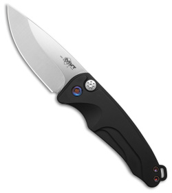 Medford Smooth Criminal Plunge Lock Knife Black Flamed Clip (3" Tumbled)