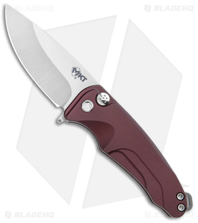 Medford Smooth Criminal Plunge Lock Flipper Knife Red (3" Tumbled)