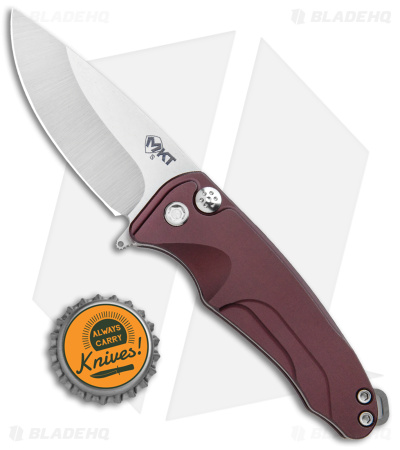 Medford Smooth Criminal Plunge Lock Flipper Knife Red (3" Tumbled)
