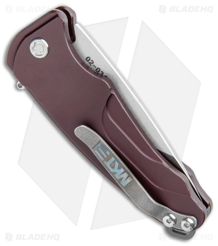 Medford Smooth Criminal Plunge Lock Flipper Knife Red (3" Tumbled)