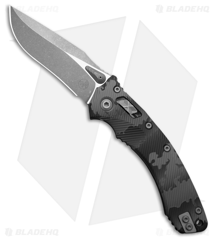 Microtech Amphibian Ram-Lok Manual Knife Fluted Urban Camo (3.9" Apocalyptic)