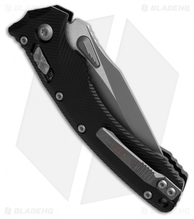 Microtech Amphibian Ram-Lok S/E Manual Knife Fluted Black Aluminum (3.9" Apoc)