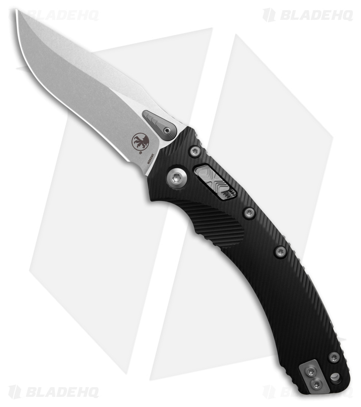 Microtech Amphibian Ram-Lok S/E Manual Knife Fluted Black Aluminum (3.9" SW)
