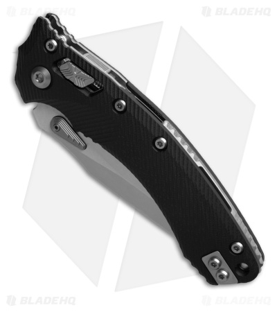 Microtech Amphibian Ram-Lok S/E Manual Knife Fluted Black G-10 (3.9" SW Serr)