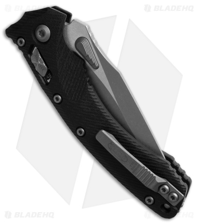 Microtech Amphibian Ram-Lok S/E Manual Knife Fluted Black G-10 (3.9" Apoc Serr)