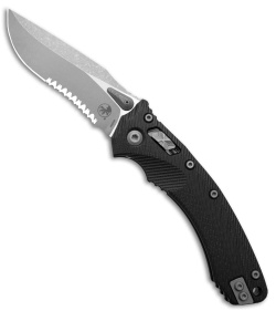 Microtech Amphibian Ram-Lok S/E Manual Knife Fluted Black G-10 (3.9" Apoc Serr)