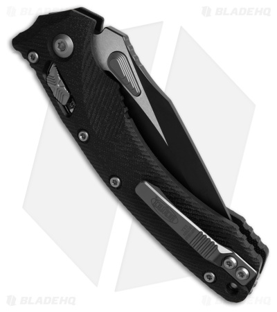Microtech Amphibian S/E Ram-Lok Knife Fluted Black G-10 (3.9" Black Serr)