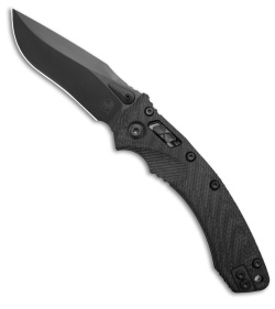 Microtech Amphibian Ram-Lok Manual Knife Fluted Carbon Fiber (3.9" Black DLC)