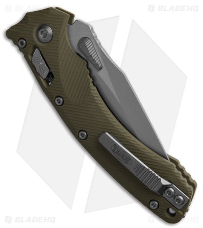 Microtech Amphibian Ram-Lok S/E Manual Knife Fluted OD Green G-10 (3.9" SW)